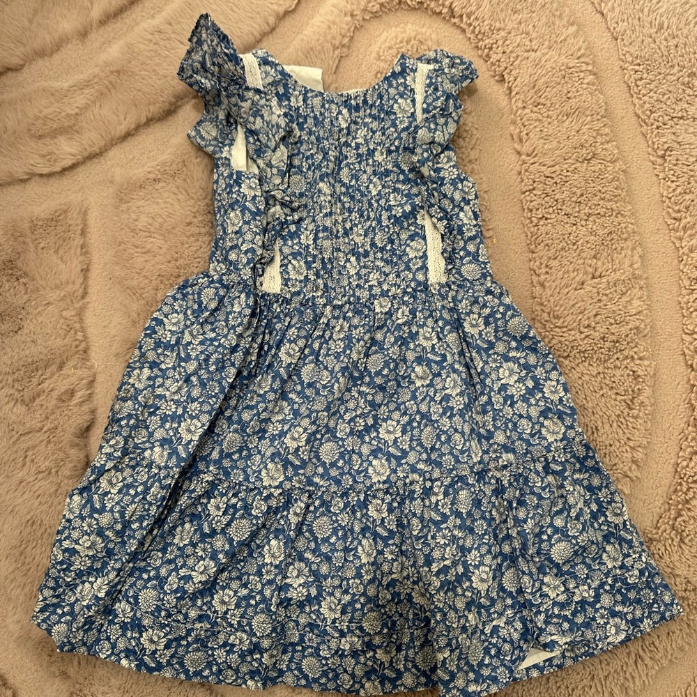 Polo by Ralph Lauren Blue and White Floral Kids Dress